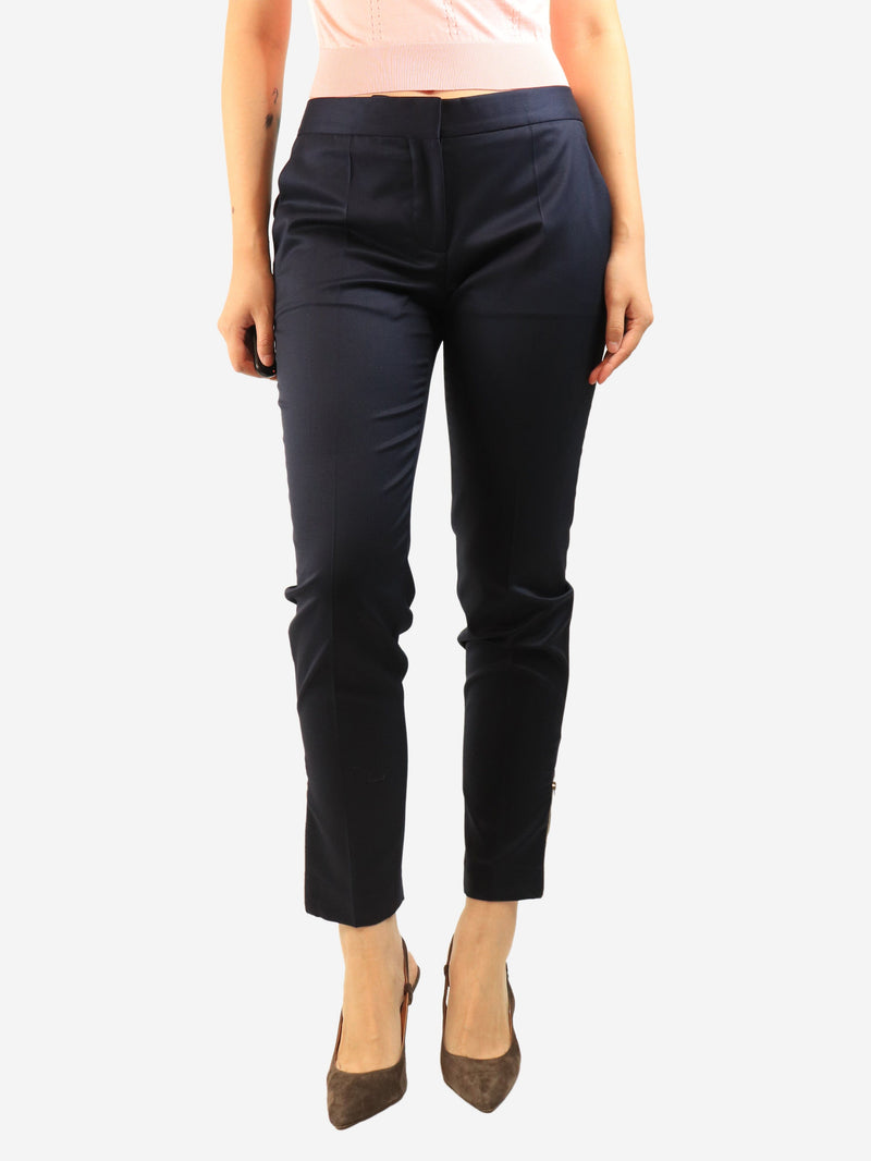 Navy wool tapered trousers - size UK 10 Trousers Stella McCartney 