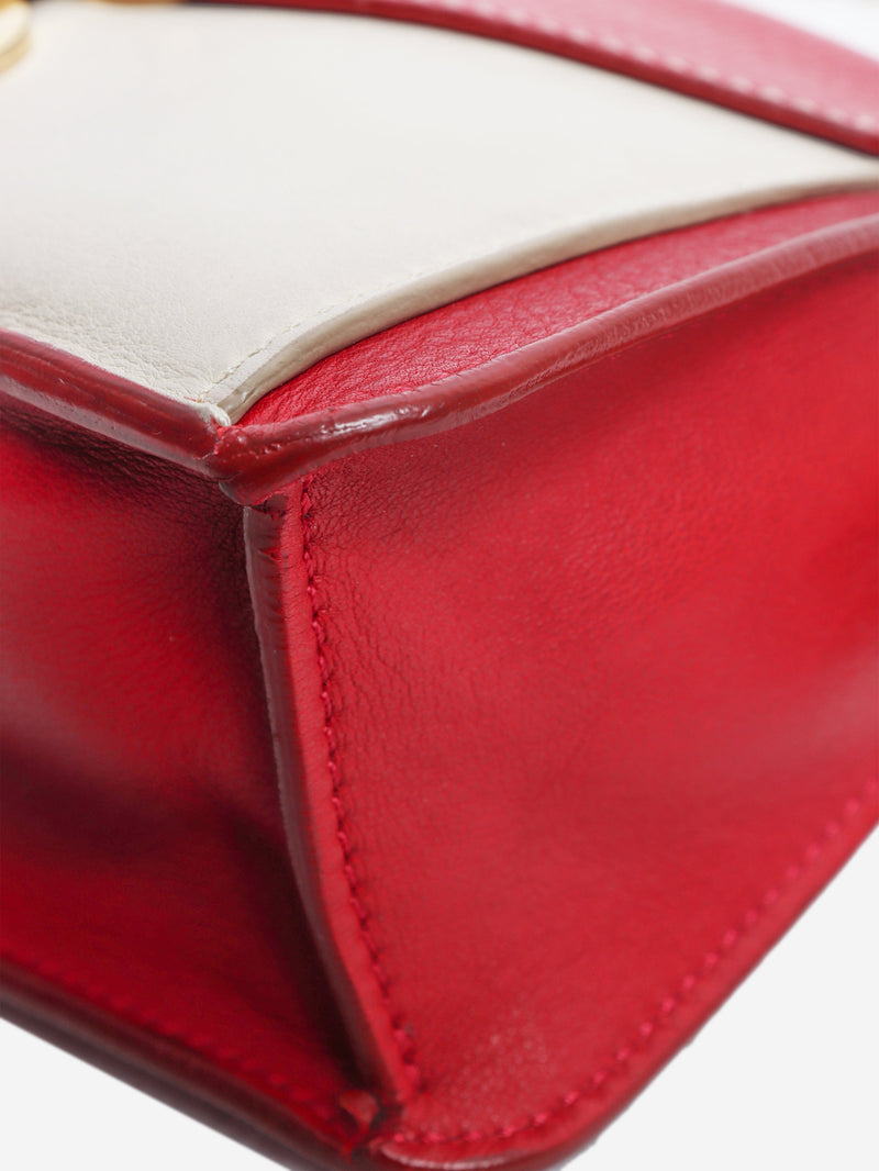 Red and cream leather crossbody bag Cross-body Bags Celine 