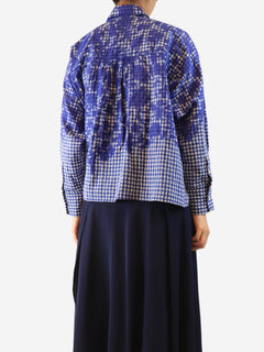 Blue gingham blouse - size S Tops mii 