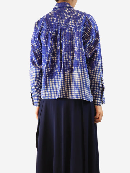 Blue gingham blouse - size S alternate image