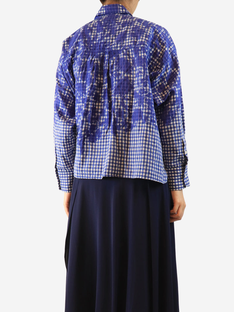 Blue gingham blouse - size S Tops mii 