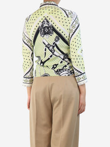 Hermes Yellow silk paisley shirt - size UK 8
