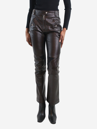 Brown leather trousers - size FR 36 Trousers Louis Vuitton 