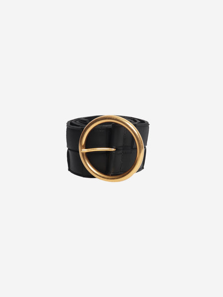 Black Intrecciato leather belt product image