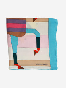 Hermes Multicolour horse print scarf