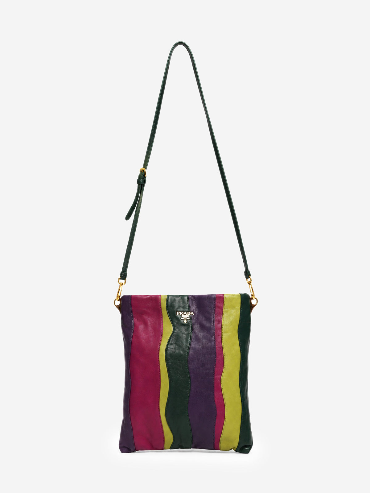 Multicolour nappa leather wave stripe crossbody bag Shoulder bags Prada 