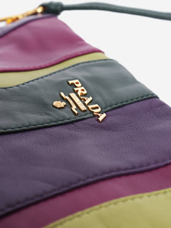 Multicolour nappa leather wave stripe crossbody bag Shoulder bags Prada 