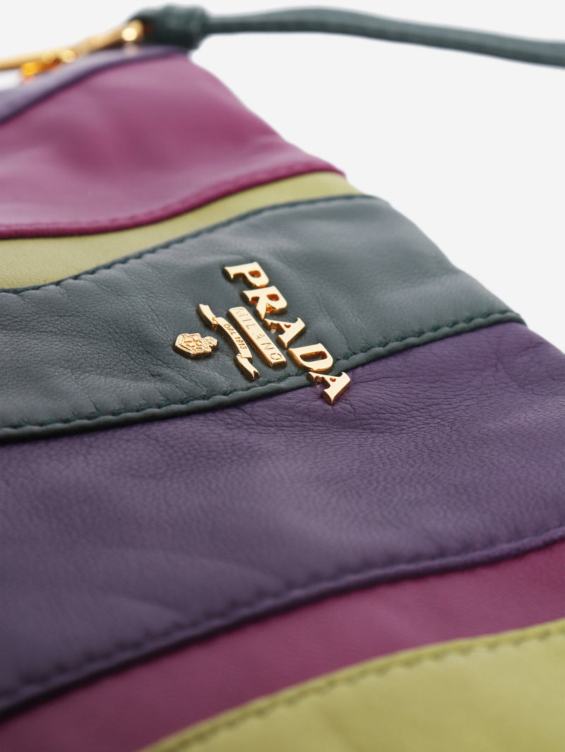 Multicolour nappa leather wave stripe crossbody bag Shoulder bags Prada 