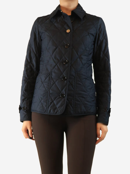 Navy quilted jacket - size S product image