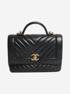 Black 2017 aged calfskin top handle bag Bags Chanel 