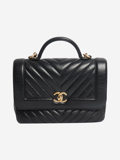 Black 2017 aged calfskin top handle bag Bags Chanel 