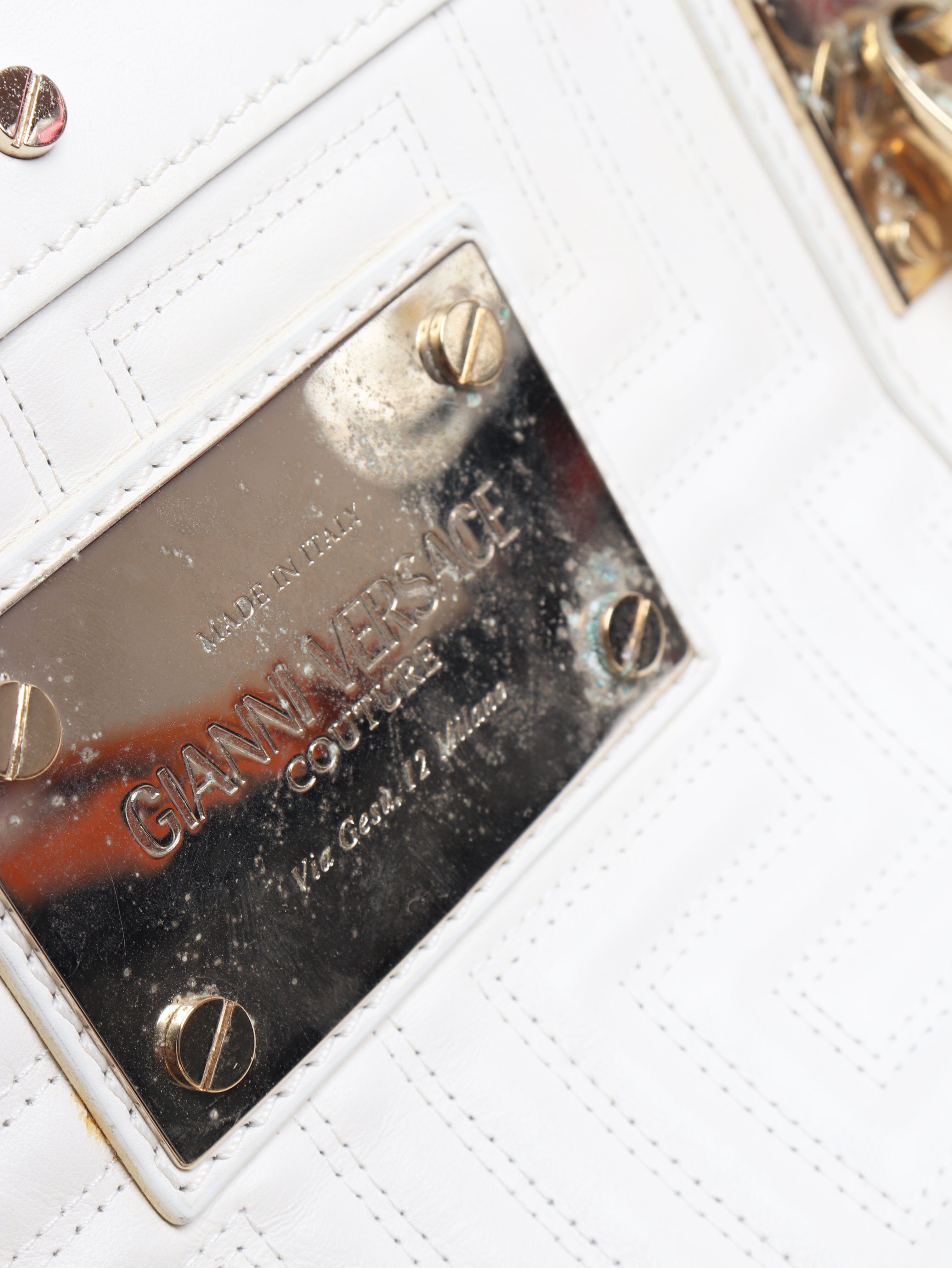 White quilted shoulder bag Shoulder Bag Versace 