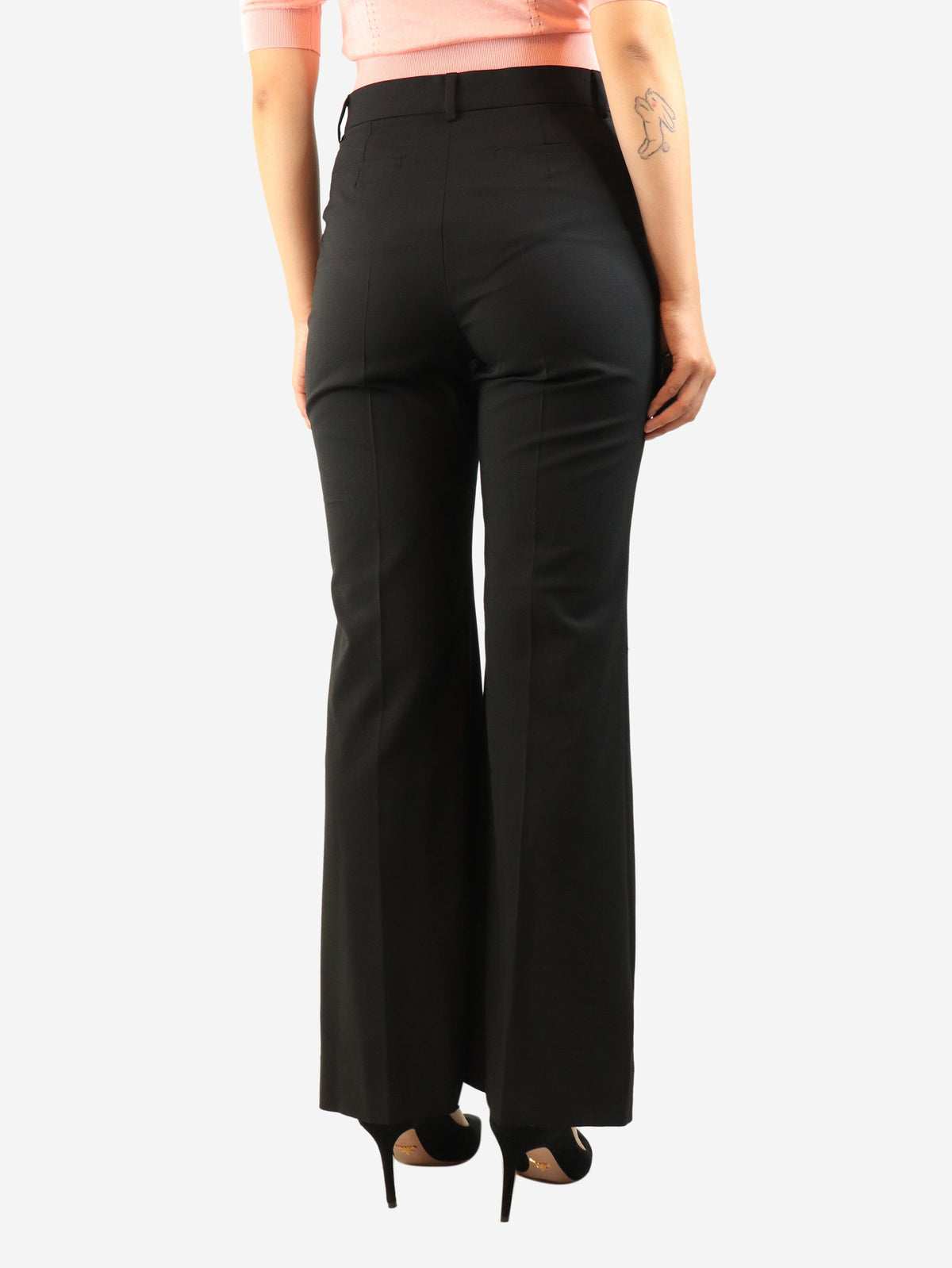 Black wool suit trousers - size UK 10 Trousers Sportmax 