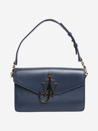 Navy leather logo shoulder bag Shoulder bags JW Anderson 
