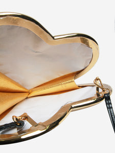 Alaia Gold Le Coeur heart bag