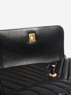 Black 2017 aged calfskin top handle bag Bags Chanel 