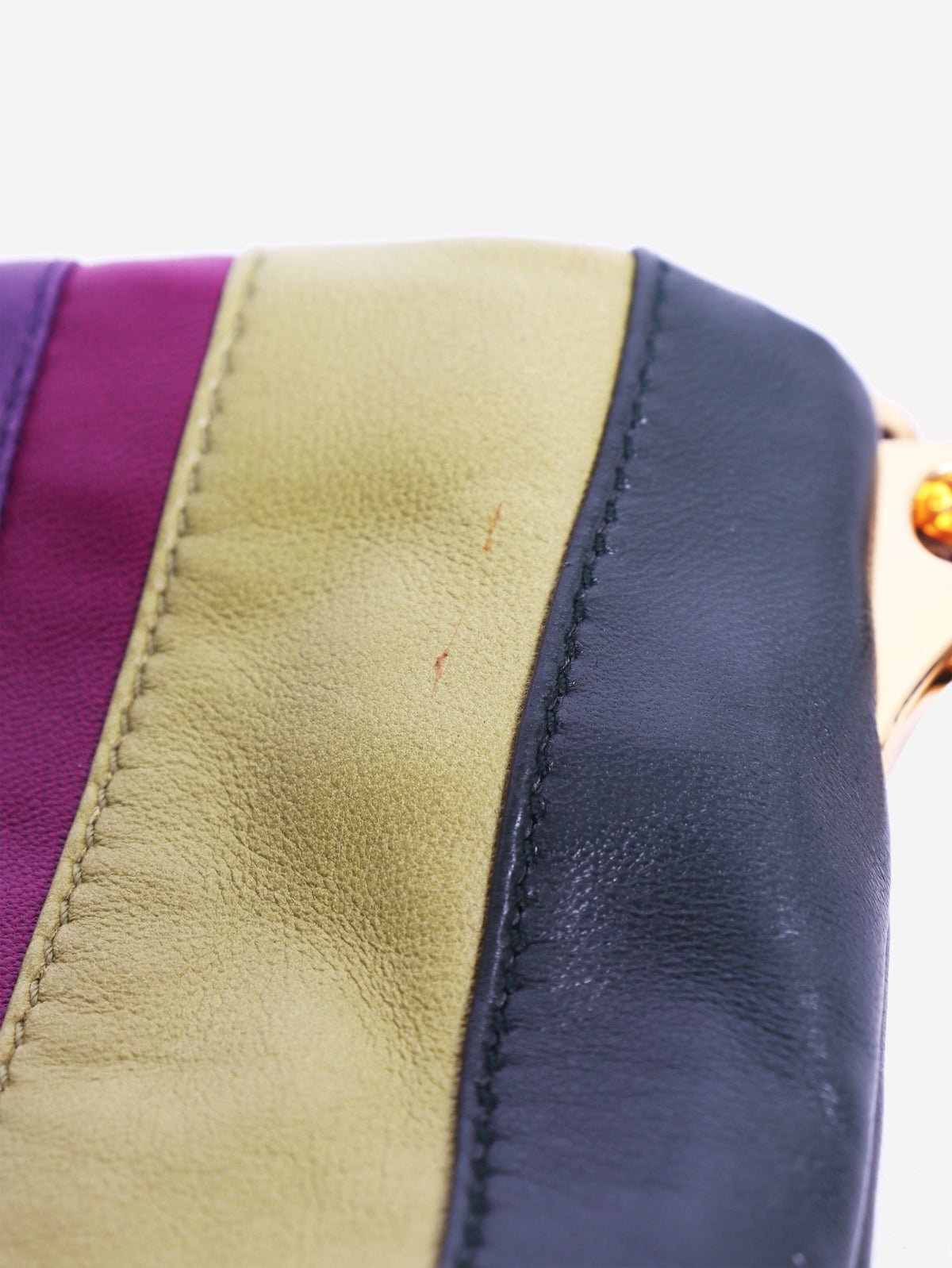 Multicolour nappa leather wave stripe crossbody bag Shoulder bags Prada 