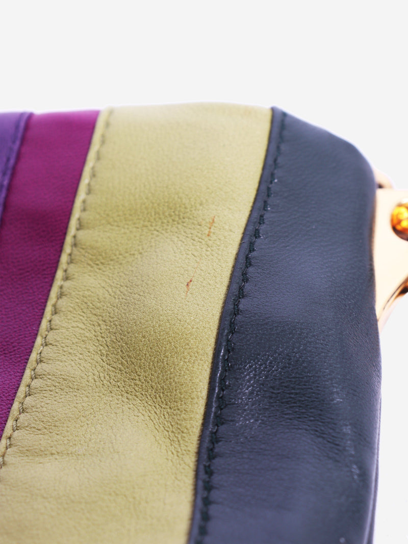 Multicolour nappa leather wave stripe crossbody bag Shoulder bags Prada 