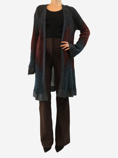 Multicolour lurex cardigan - size UK 16 Knitwear Missoni 