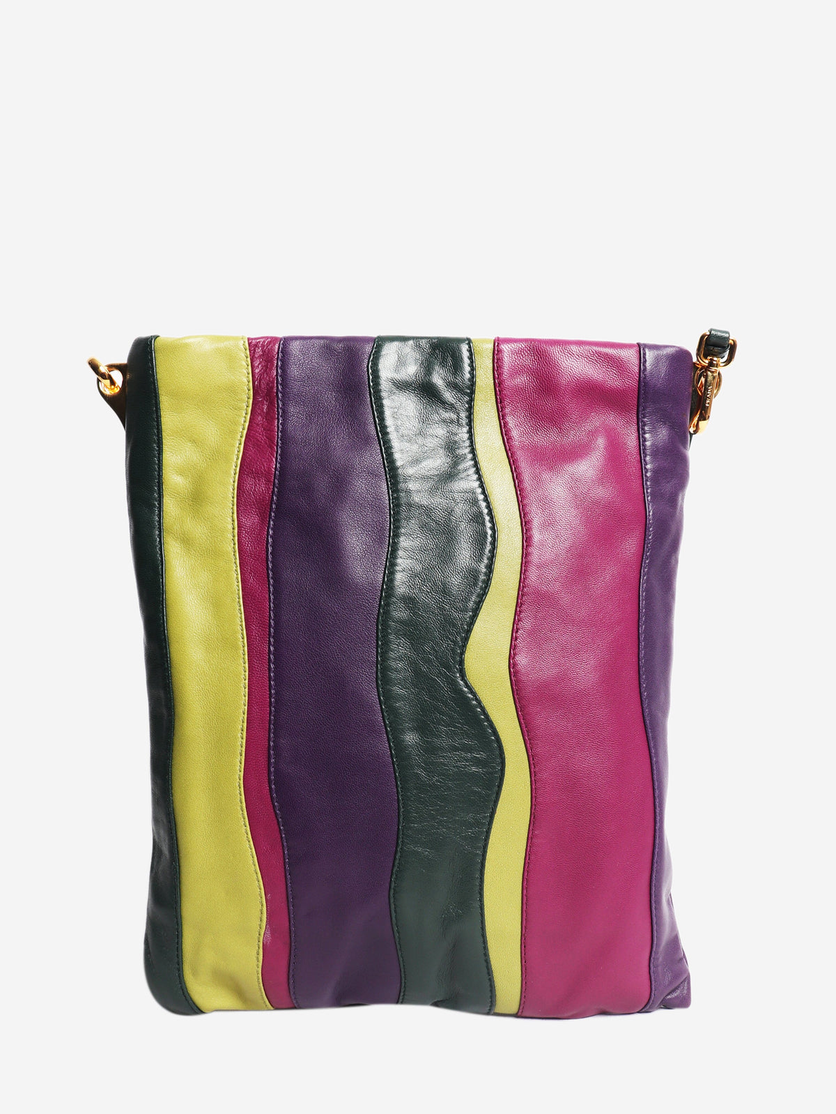 Multicolour nappa leather wave stripe crossbody bag Shoulder bags Prada 