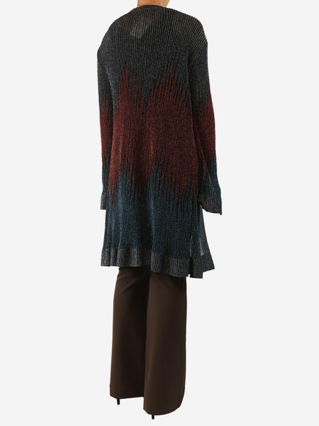 Multicolour lurex cardigan - size UK 16 alternate image