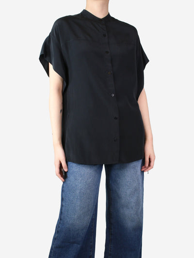 Black oversized silk shirt - size XS Tops Diane Von Furstenberg 