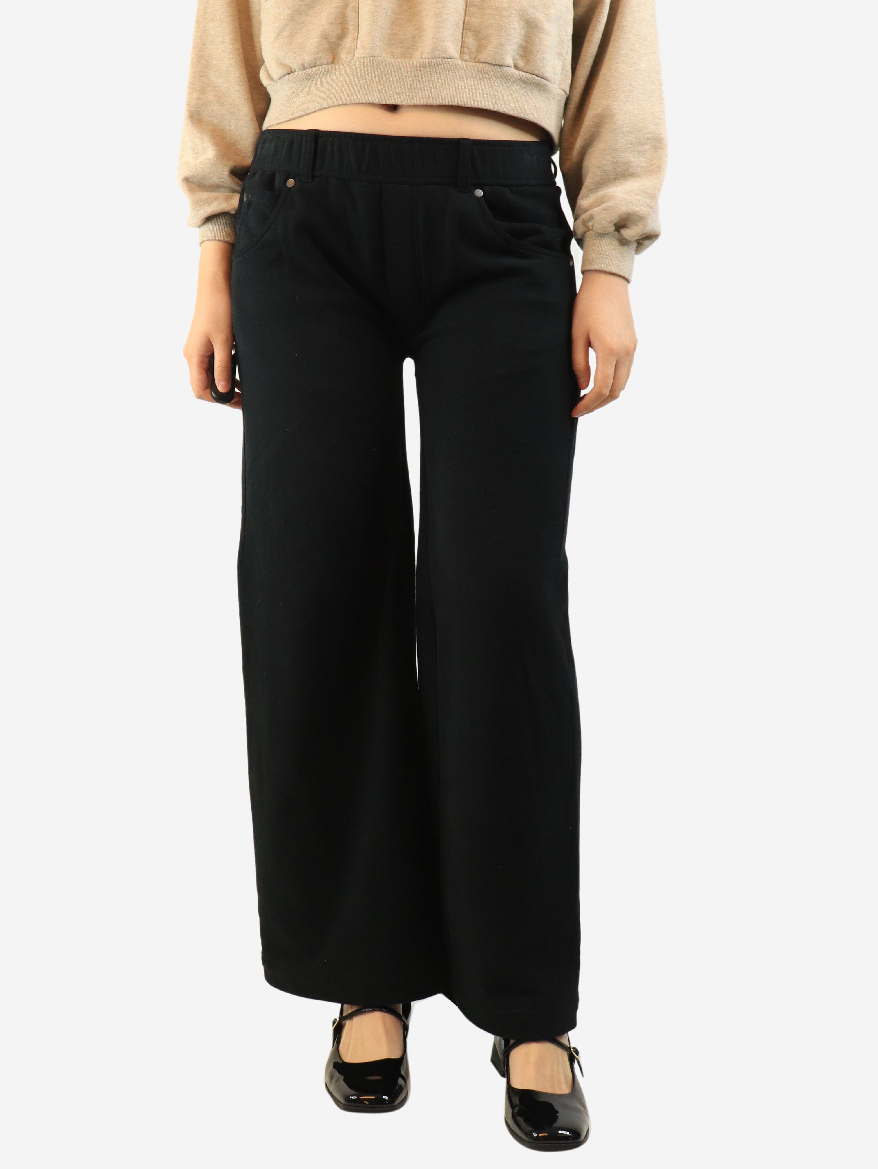 Black cotton wide-leg pants - size S Trousers Brunello Cucinelli 