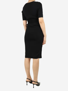 Altuzarra Black buttoned side midi fitted dress - size M