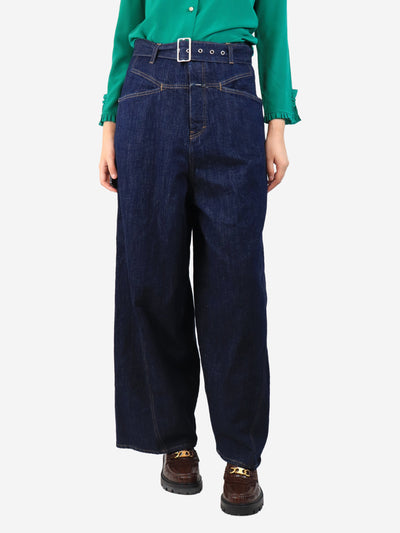 High waist dark wash denim jeans - size UK 8 Trousers Closed 