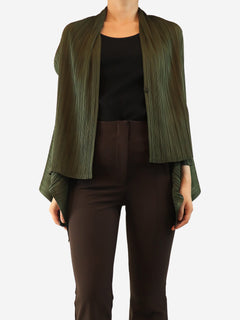 Dark green pleated cardigan - size Tops Pleats Please 
