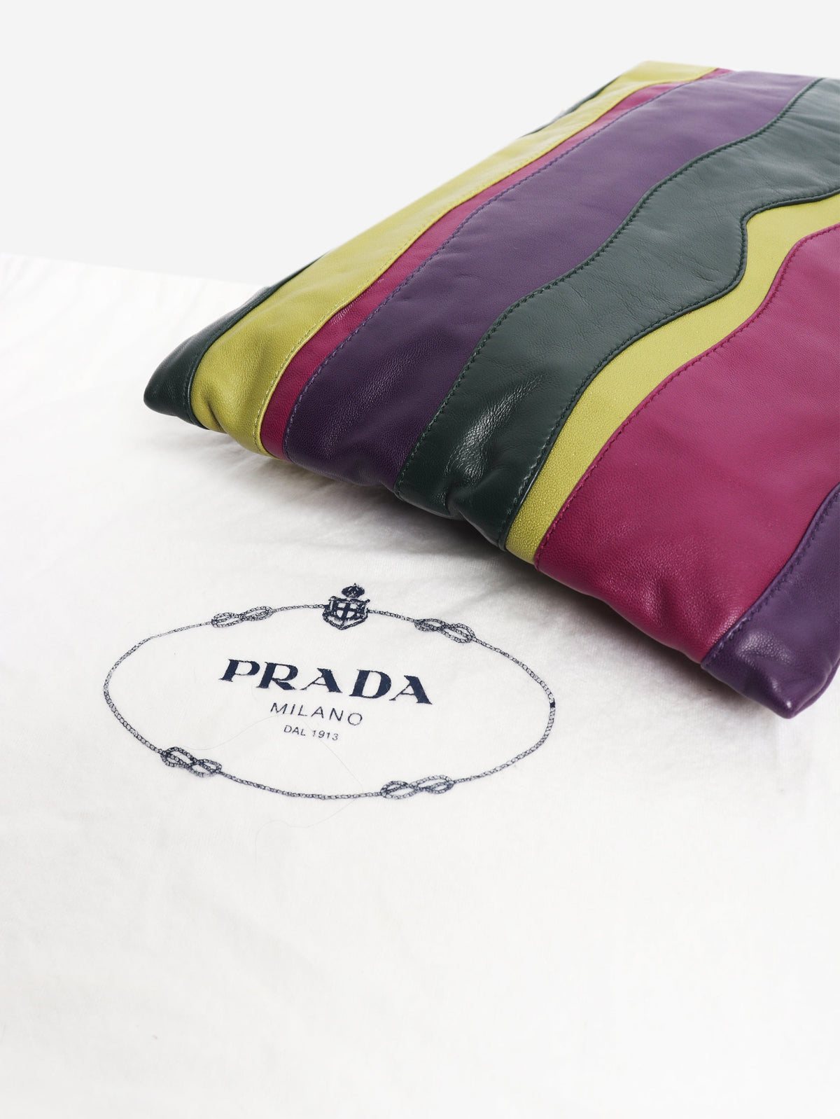 Multicolour nappa leather wave stripe crossbody bag Shoulder bags Prada 