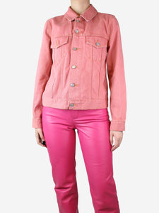 Ganni Pink denim jacket - size UK 10