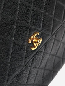 Chanel Black vintage 1996 caviar quilted Kelly bag