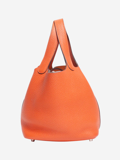 Orange Picotin 18 bag in Clemence leather Top Handle Bags Hermes 