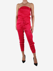 Donna Ida Pink sleeveless elasticated waist jumpsuit - size XS