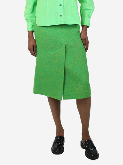 Ganni Green slit midi skirt - size UK 6 Skirts Ganni 
