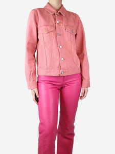 Ganni Pink denim jacket - size UK 10