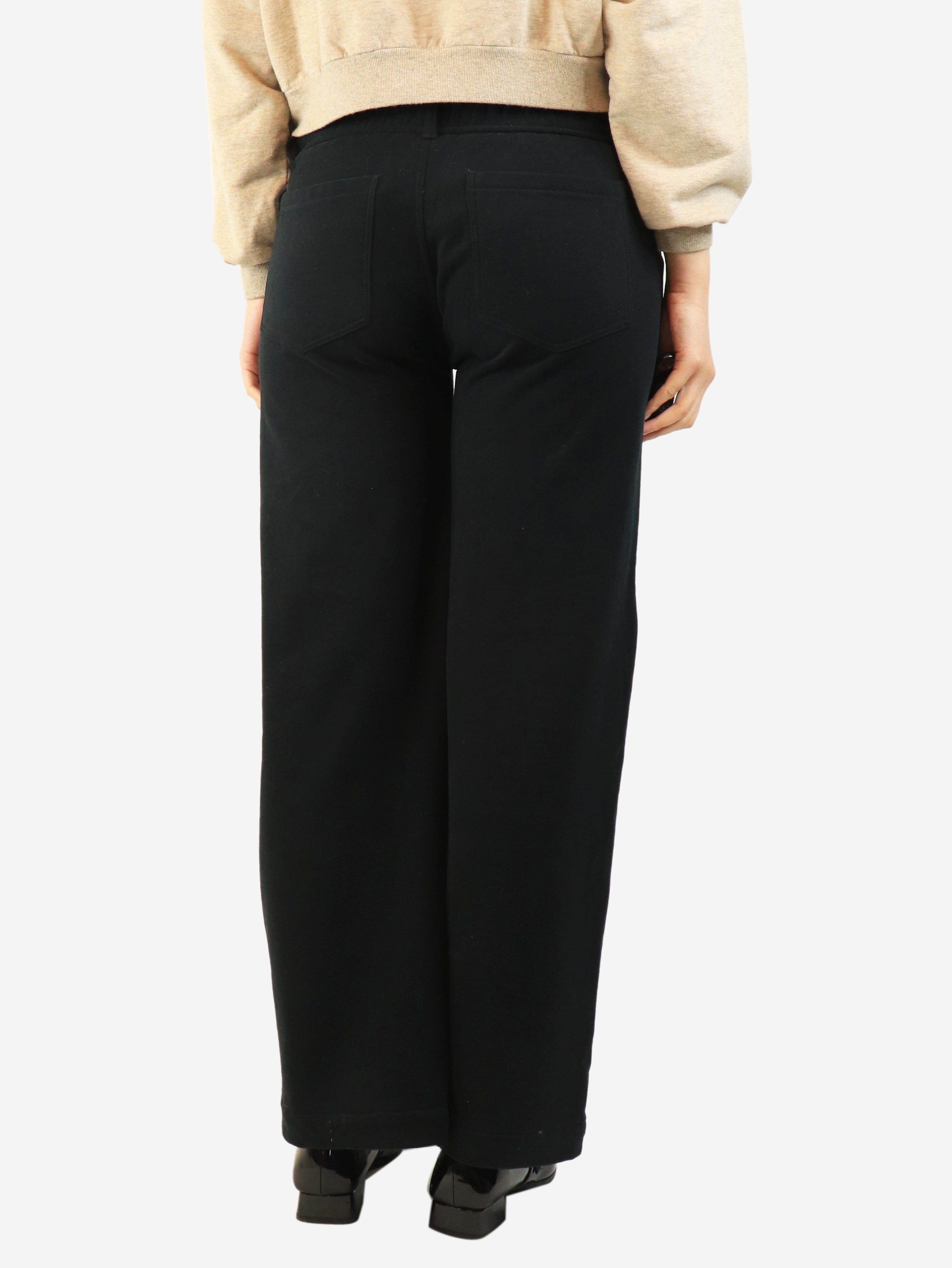 Black cotton wide-leg pants - size S Trousers Brunello Cucinelli 