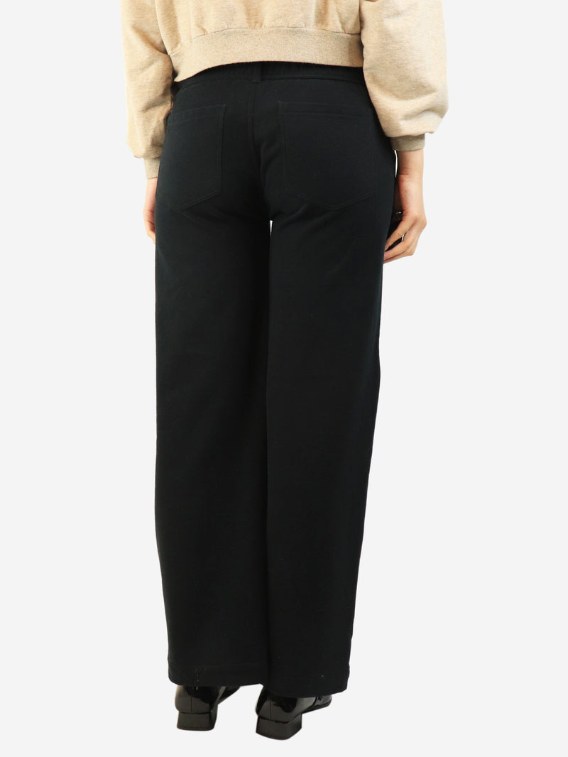 Black cotton wide-leg pants - size S Trousers Brunello Cucinelli 