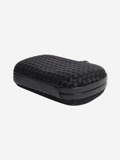 Black satin Intrecciato Knot clutch Clutch bags Bottega Veneta 