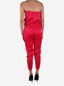 Donna Ida Pink sleeveless elasticated waist jumpsuit - size XS