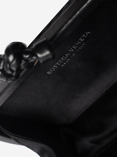 Black satin Intrecciato Knot clutch Clutch bags Bottega Veneta 
