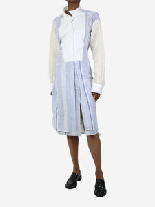 Loewe Blue patchwork shirt dress - size FR 34