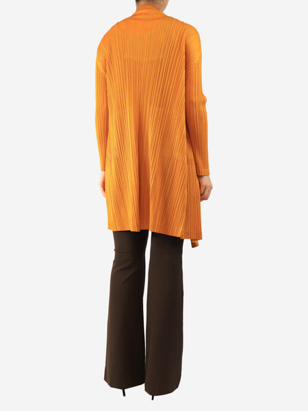 Marigold pleated long cardigan - One size alternate image