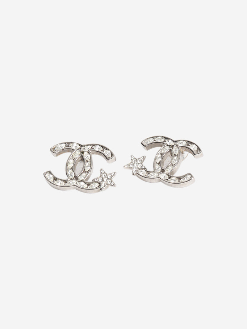 Silver CC shooting star earrings Earrings Chanel 