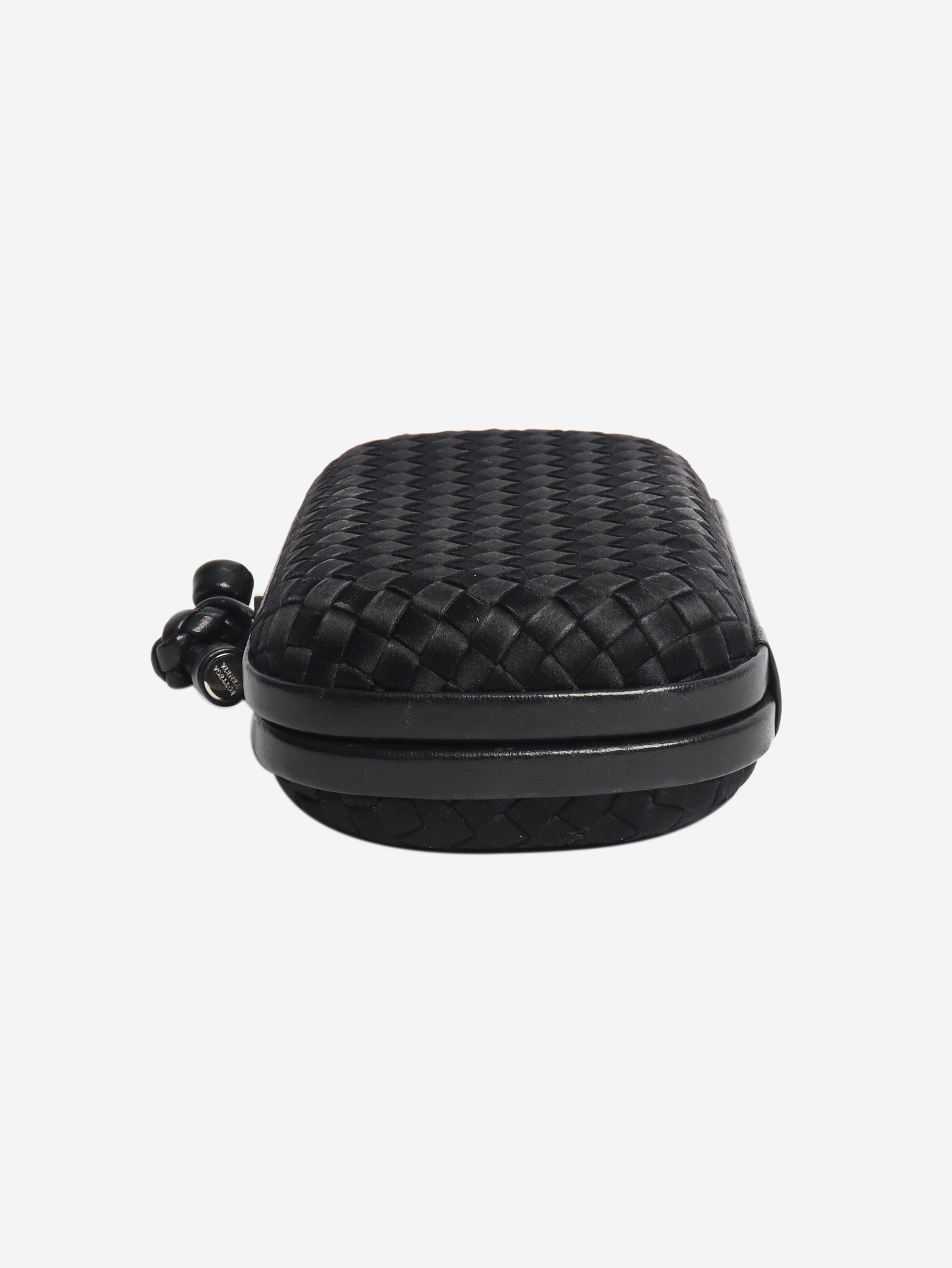 Black satin Intrecciato Knot clutch Clutch bags Bottega Veneta 