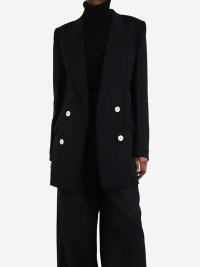 Black double-breasted wool jacket - size UK 6 Coats & Jackets Victoria Beckham 