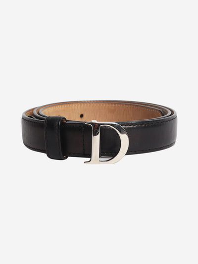 Black pearlescent leather belt Belts Dior 