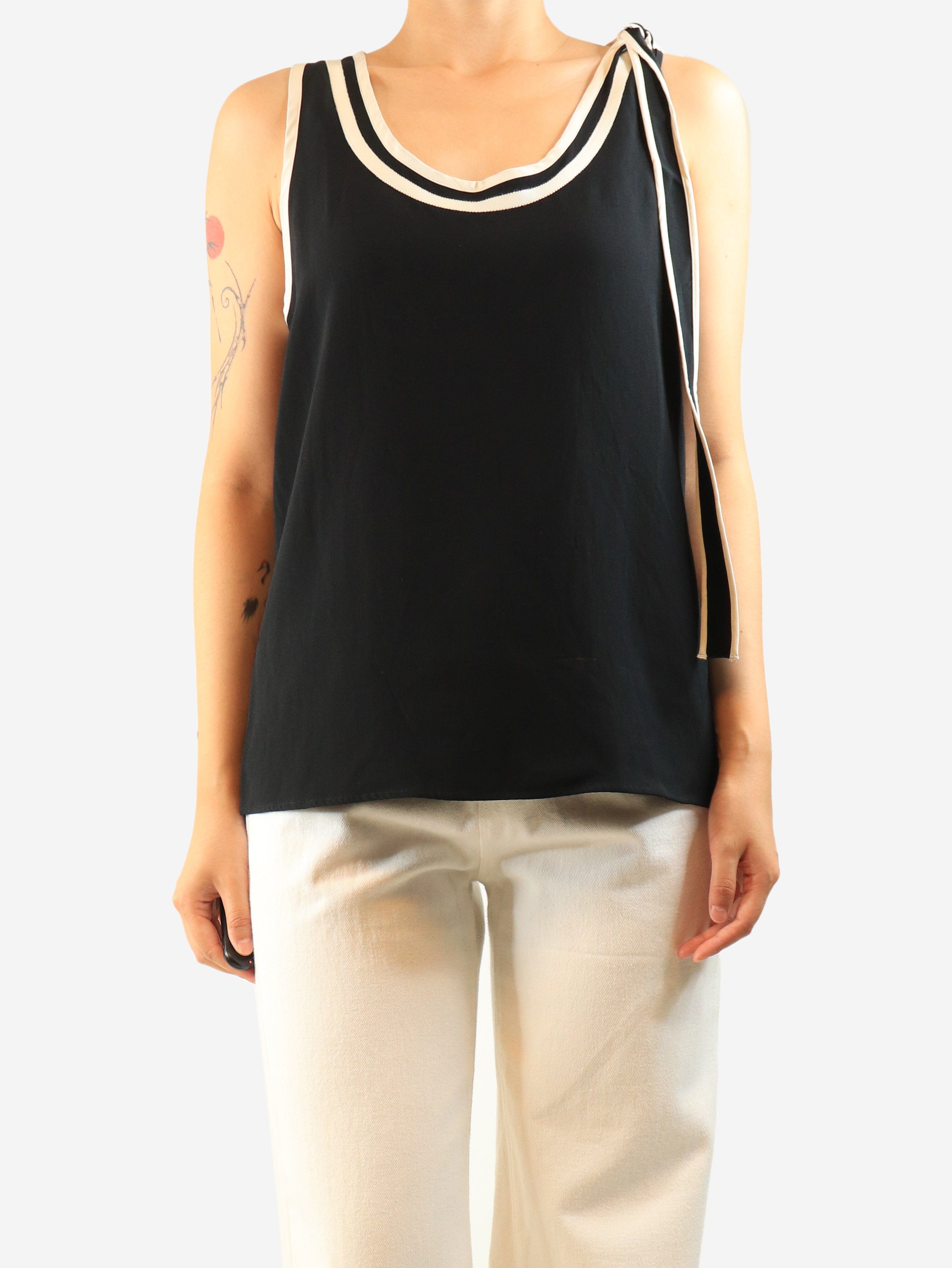 Black contrast tank - size M Tops Red Valentino 