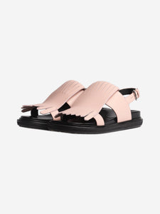 Marni Pink fringed leather sandals - size EU 36